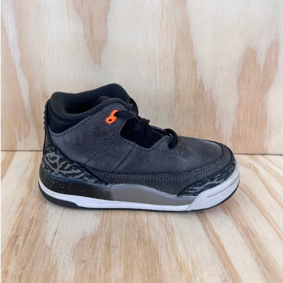 Nike - Air Jordan 3 Retro - Sneakers - Black - Kids Toddler - 7C - DM0968-080 - Picture 5 of 9